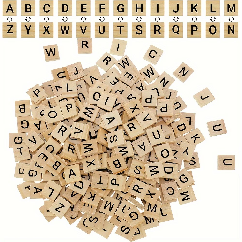 Oud Wood Chip - 100PCS Wooden Letter English letters, wooden
