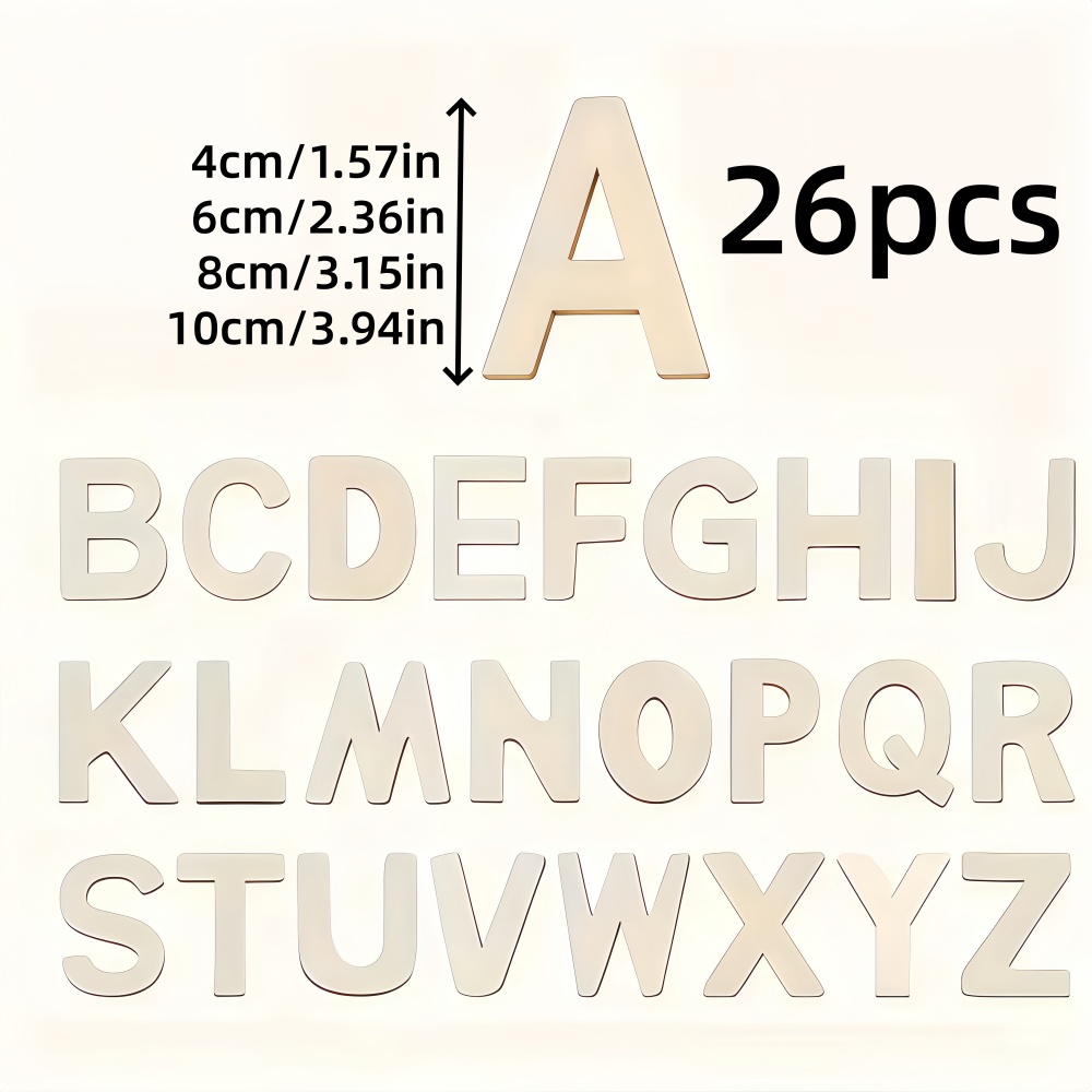 26pcs Designable Wood Letters  - Oud Wood Chip recension och pris