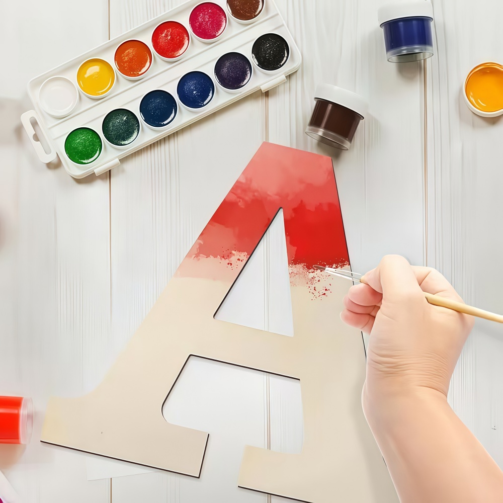 26pcs Designable Wood Letters  - Oud Wood Chip recension och pris