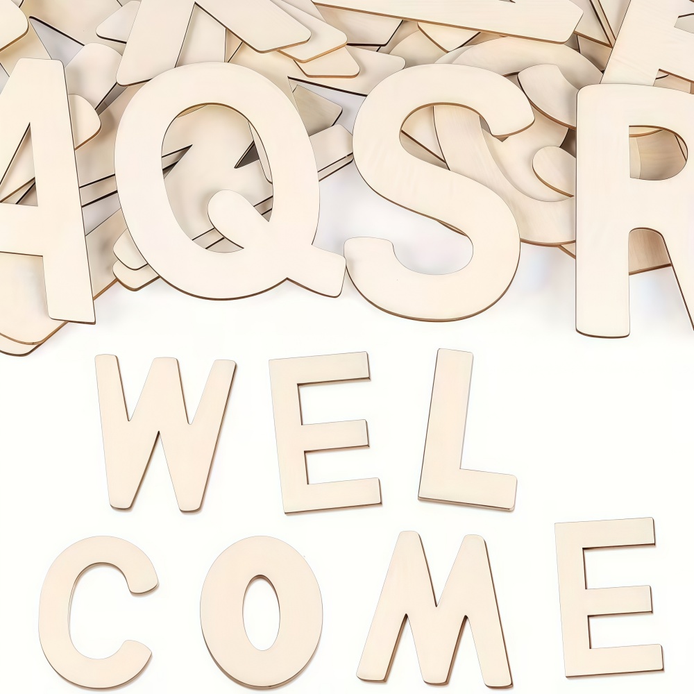 26pcs Designable Wood Letters  - Oud Wood Chip recension och pris