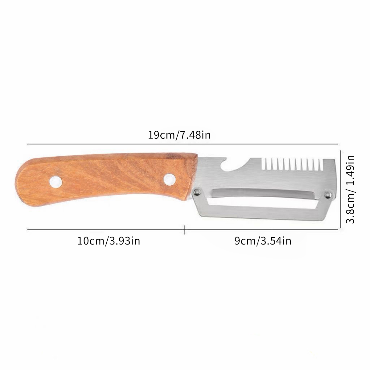 Stainless Steel Peeler With Wo - Oud Wood Chip recension och pris