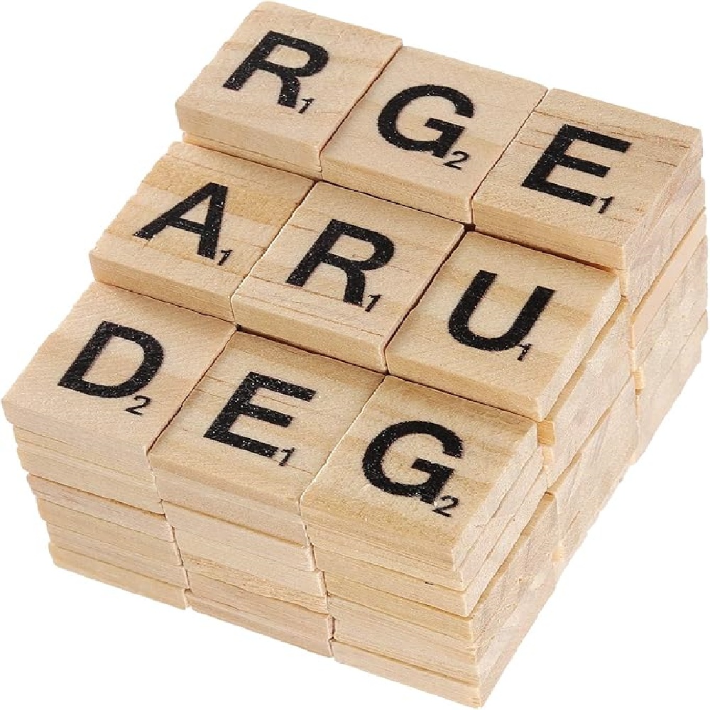 100PCS  Wooden Letter English  - Oud Wood Chip recension och pris