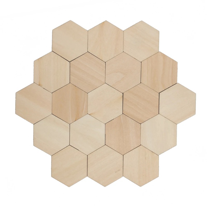 10-120mm Wooden Hexagon Blank  - Oud Wood Chip recension och pris