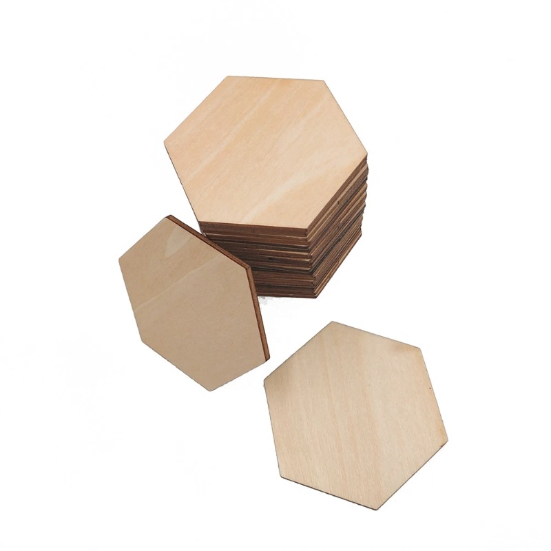 10-120mm Wooden Hexagon Blank  - Oud Wood Chip recension och pris