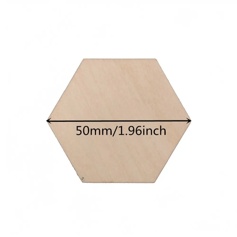 10-120mm Wooden Hexagon Blank  - Oud Wood Chip recension och pris