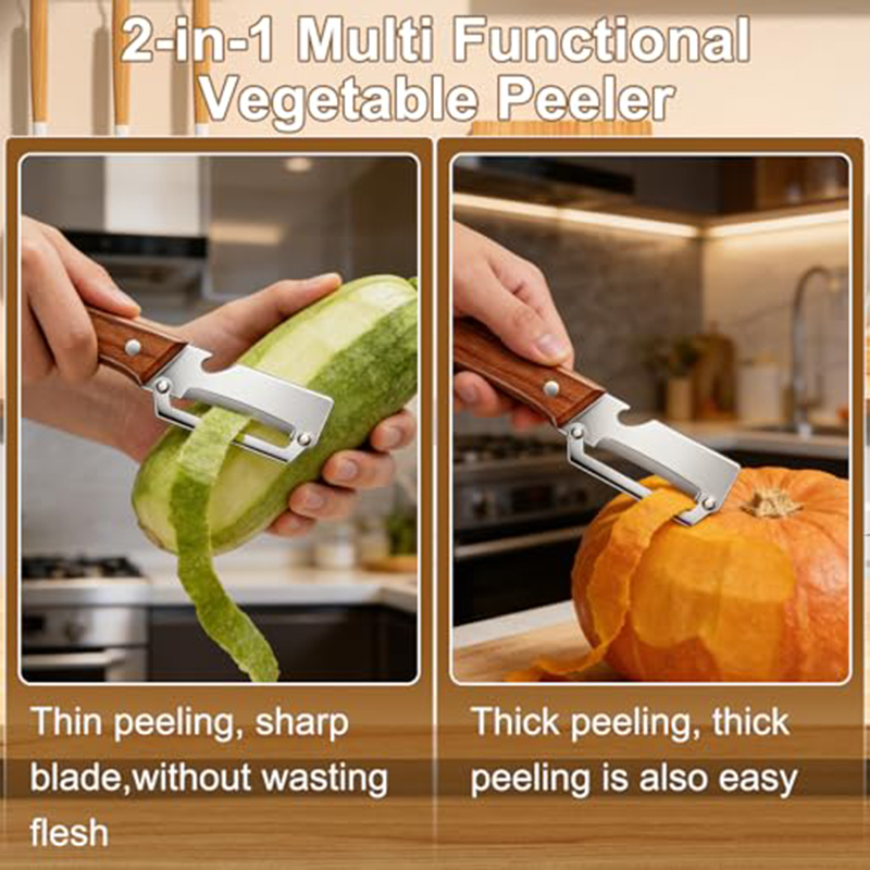 Stainless Steel Kitchen Peeler - Oud Wood Chip recension och pris