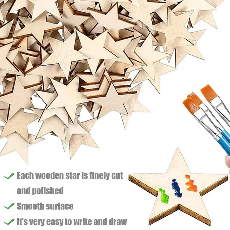 Wood Star Shape Unfinished Bla - Oud Wood Chip recension och pris